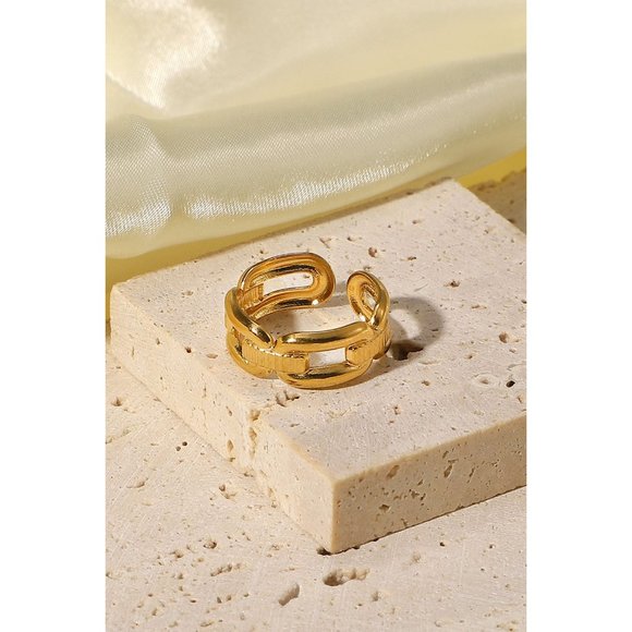 Chain Link Open Ring - Picture 3 of 7